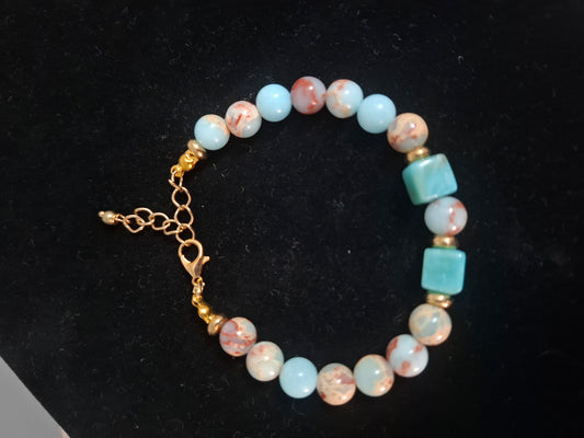 Bracciale con pietre turchesi